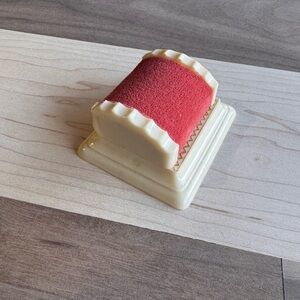 Vintage 1930’s ivory and Red velvet ring box.